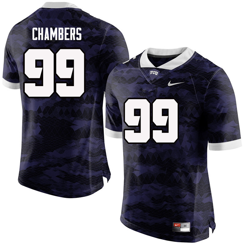 Men #99 Isaiah Chambers TCU Horned Frogs College Football Jerseys-Purple - Click Image to Close